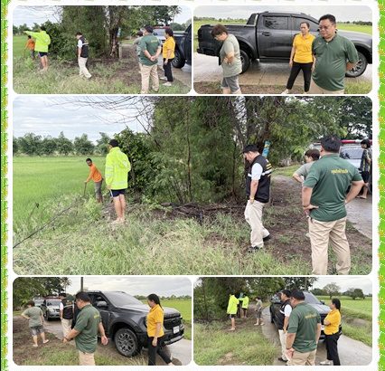 สำรวจเก็บข้อมูลและวางแผนวางมาตรการแนวทางแก้ไขปัญหาน้ำท่วมขังรอการระบายจากฝนฟ้าที่ตกหนักในช่วงนี้บริเวณในเขตชุมชนของเทศบาล